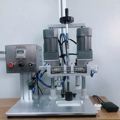 Máquina de tampar rosca semiautomática 220 V de mesa para garrafa