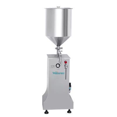 Máquina de enchimento pneumática vertical, máquina de enchimento de pistão prática para cosméticos