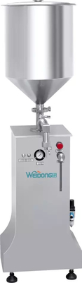 Máquina de enchimento pneumática vertical, máquina de enchimento de pistão prática para cosméticos