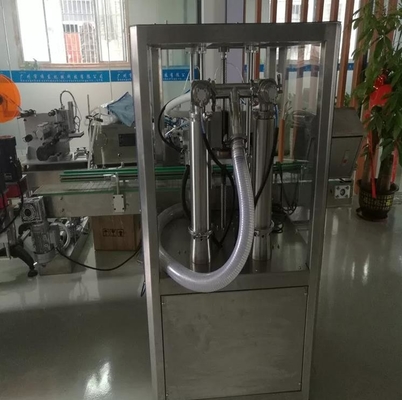 Máquina de enchimento de líquido cosmético servo motor PLC 2 cabeças para garrafa de vidro