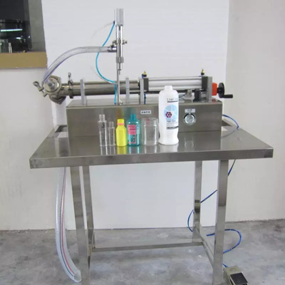 Máquina de enchimento de líquido cosmético de pasta semiautomática para garrafa de 10-250 ML