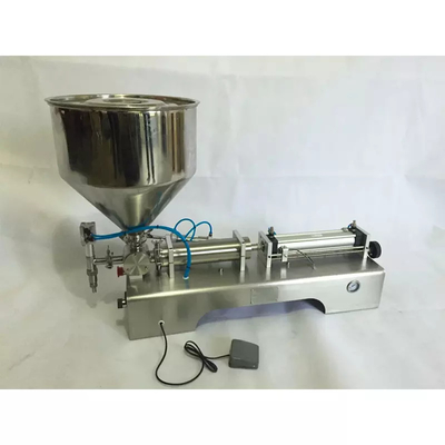 Máquina de enchimento automatizada de pistão pneumático 304 de aço inoxidável operada manualmente