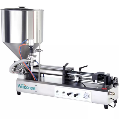 Máquina de enchimento automatizada de pistão pneumático 304 de aço inoxidável operada manualmente