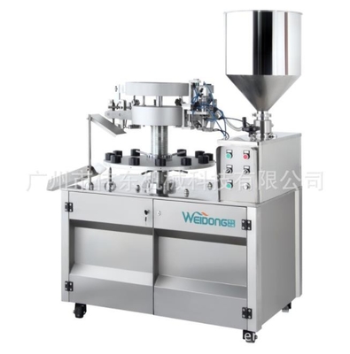 Máquina de enchimento e vedação de pasta multifuncional à prova de vazamentos 15 latas/min