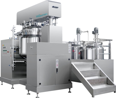 Misturador de emulsionantes cosméticos de aço inoxidável com controlo PLC de capacidade 5000L