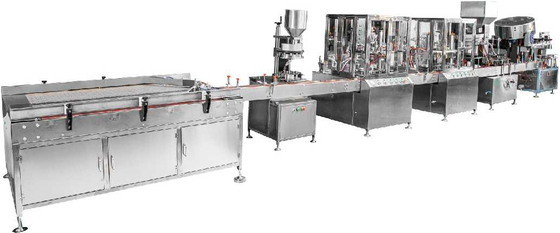 Linha de produção de enchimento automática válvula do aerossol de enchimento líquida que introduz a máquina