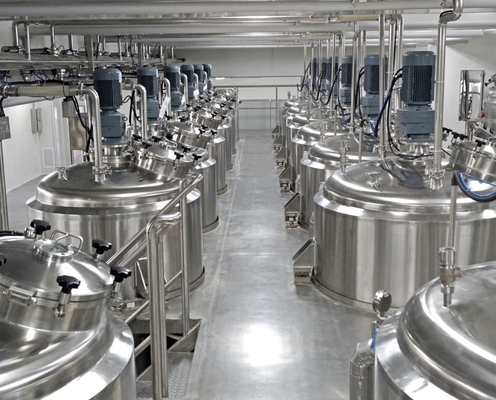 60 tanque de mistura da única camada de r/m 2000L para produtos líquidos
