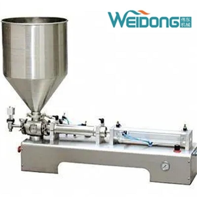 A água desnata a máquina de enchimento horizontal semi automática 10ml-5000ml