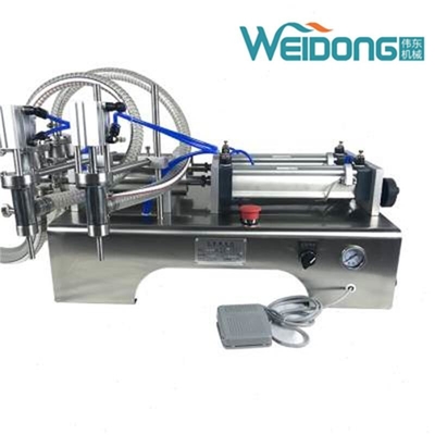 A água desnata a máquina de enchimento horizontal semi automática 10ml-5000ml