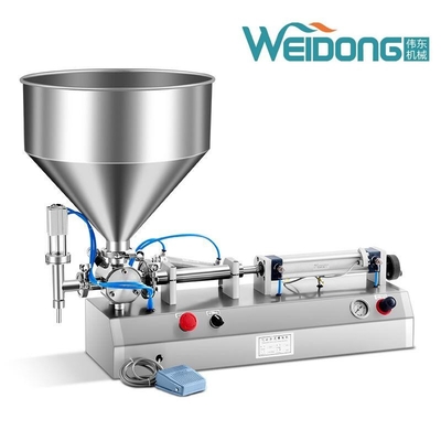 A água desnata a máquina de enchimento horizontal semi automática 10ml-5000ml