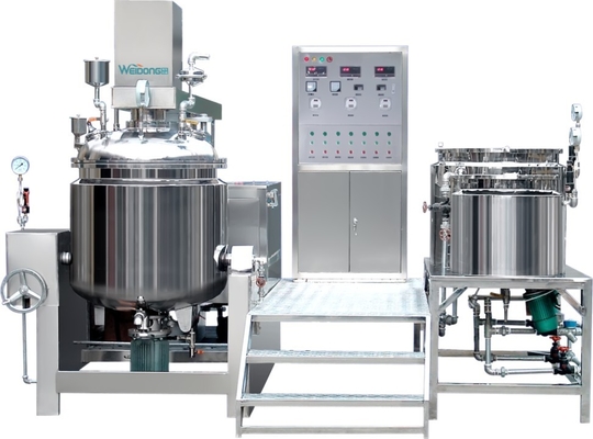 Limpeza fácil automatizada do eixo dobro cosmético do misturador do emulsivo
