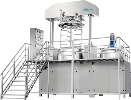 Limpeza fácil automatizada do eixo dobro cosmético do misturador do emulsivo