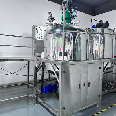 Misturador de emulsionantes cosméticos de aço inoxidável com controlo PLC de capacidade 5000L