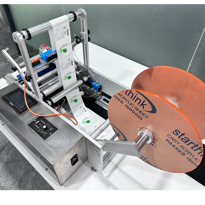 Poder semi automático da máquina de etiquetas 220V do PLC 50HZ material de aço inoxidável