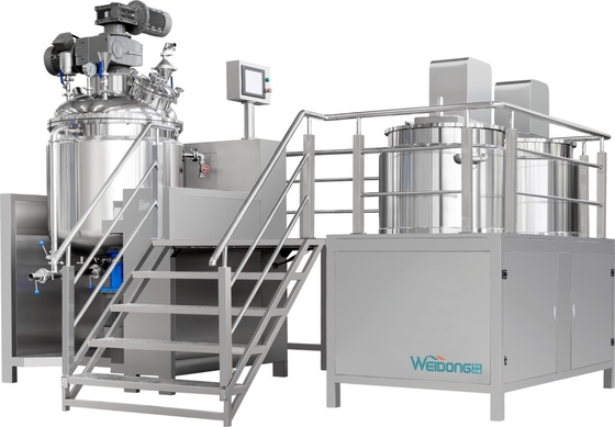 2.2KW Controle PLC Mixer emulsionador cosmético 1 ano de garantia