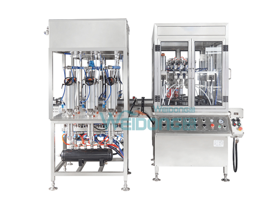 Máquina de enchimento de aerossóis de alta velocidade para produtos alimentares 7200 latas/H 750 ml